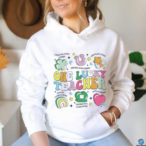 One Lucky Teacher Retro Teacher St PatrickS Day Teaching Shirt