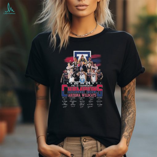Original Arizona Wildcats 2024 Pac 12 Tournament Champions Arizona Wildcats Signatures T shirt