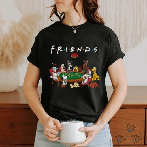 Original Cartoon Dogs Playing Poker With Friend Shirt