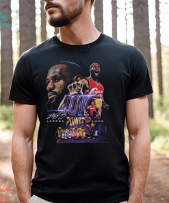 Original Lebron James 40k Points Signature t shirt