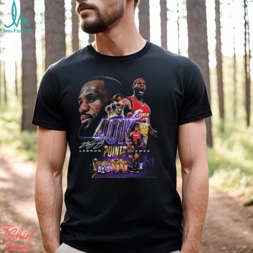 Original Lebron James 40k Points Signature t shirt