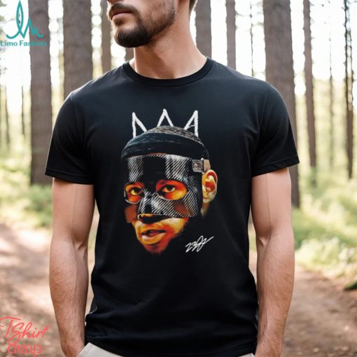 Original Lebron James Mask Masked Lebron Basketball Graphic Design King James Signature T shirt