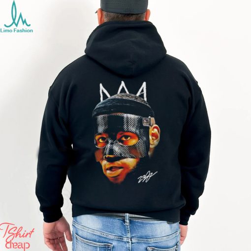 Original Lebron James Mask Masked Lebron Basketball Graphic Design King James Signature T shirt