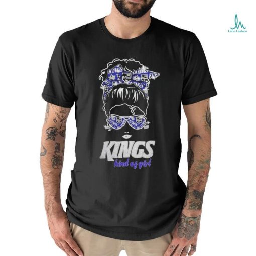 Original Messy Bun Los Angeles Kings Kind Of Girl Basketball T shirt