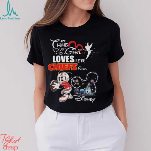 Original Mickey Mouse This Girl Loves Her Kansas City Chiefs And Disney T shirt