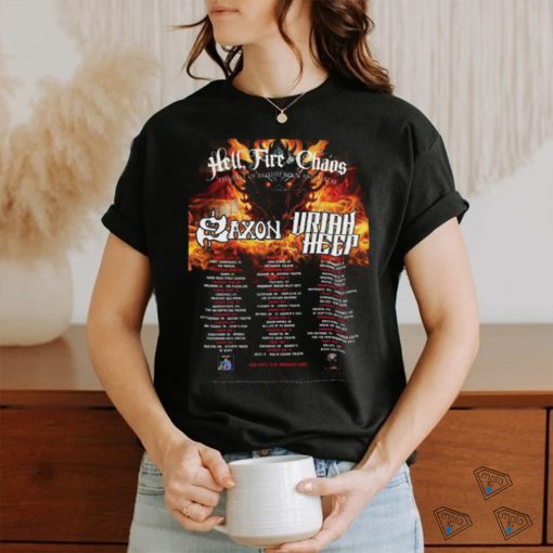 Original Saxon & Uriah Heep 2024 Us Co Headline Tour Shirt