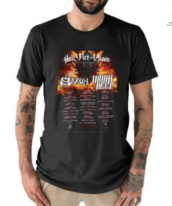 Original Saxon & Uriah Heep 2024 Us Co Headline Tour Shirt