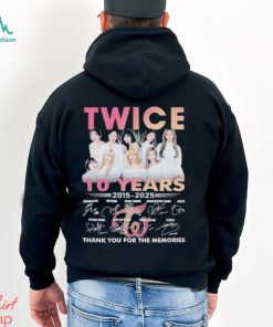 Original Twice 10 Years 2015 2025 Thank You For The Memories Signatures Shirt