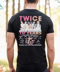 Original Twice 10 Years 2015 2025 Thank You For The Memories Signatures Shirt