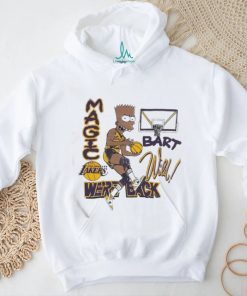 Original Vintage NBA Los Angeles Lakers Magic Bart Simp We’re Back Bootleg T shirt