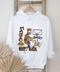 Original Vintage NBA Los Angeles Lakers Magic Bart Simp We’re Back Bootleg T shirt