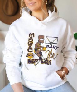 Original Vintage NBA Los Angeles Lakers Magic Bart Simp We’re Back Bootleg T shirt