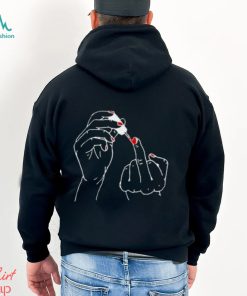 Painted Middle Finger Nail T Shirt