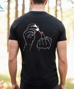 Painted Middle Finger Nail T Shirt