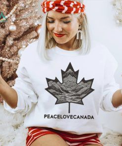 Peace Love Canada Maple Leaves Mountain And River The New Plc Classic T shirt