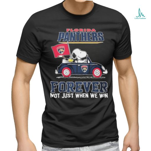 Peanuts Snoopy And Woodstock Florida Panthers On Car Forever Not Just When We Win Shirt