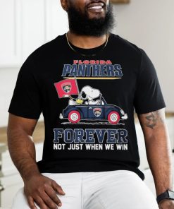 Peanuts Snoopy And Woodstock Florida Panthers On Car Forever Not Just When We Win Shirt