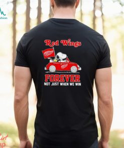 Peanuts Snoopy And Woodstock On Car Detroit Red Wings Forever Not Just When We Win Shirt, hoodie, sweater, long sleeve and tank top Peanuts Snoopy And Woodstock On Car Detroit Red Wings Forever Not Just When We Win Shirt