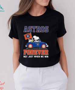 Peanuts Snoopy And Woodstock On Car Houston Astros Forever Not Just When We Win Shirt