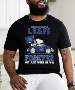 Peanuts Snoopy And Woodstock Toronto Maple Leafs On Car Forever Not Just When We Win Shirt