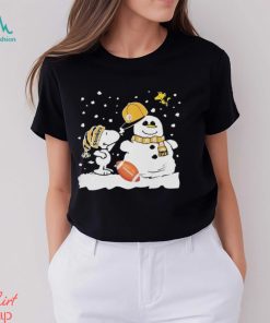 Peanuts snoopy and Woodstock snowman Pittsburgh steelers shirt