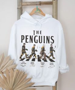 Penguins Walking Abbey Road Signatures Ice Hockey Shirt