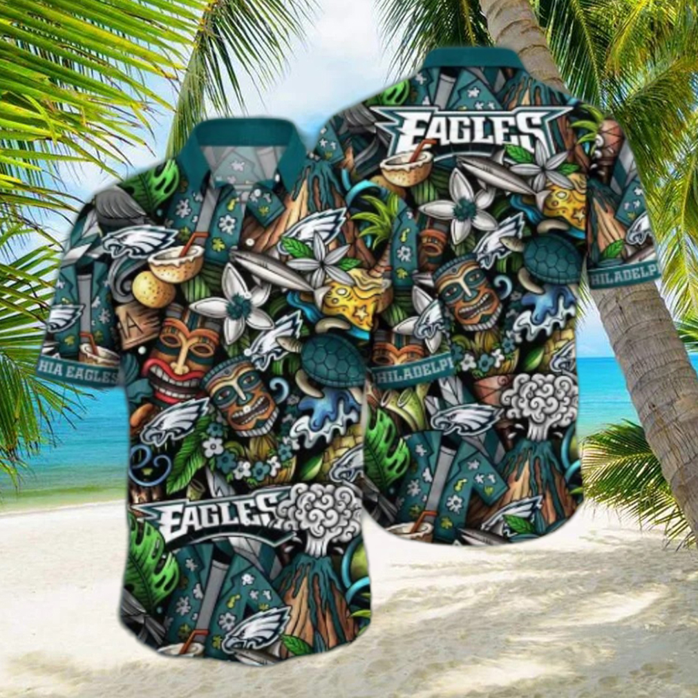 Philadelphia Eagles NFL Flower Hawaii Shirt And Tshirt For Fans Philadelphia Eagles NFL Flower Hawaii Shirt And Tshirt For Fans