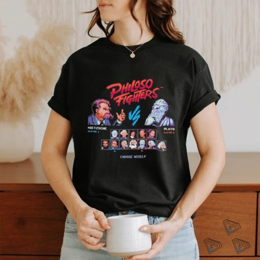 Philoso Fighters Nietzsche vs Plato game shirt