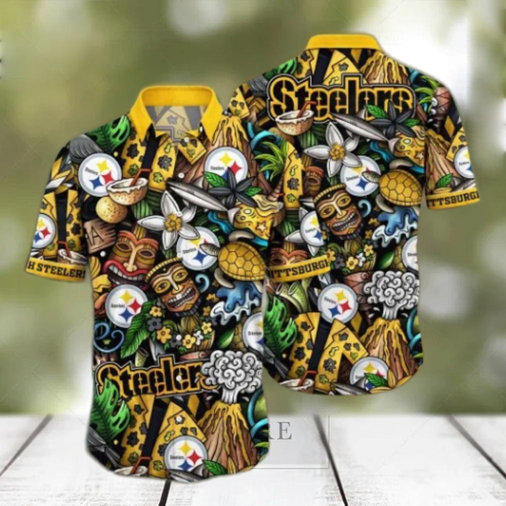 Pittsburgh Flower Hawaii Shirt And Tshirt For Fans Pittsburgh Flower Hawaii Shirt And Tshirt For Fans