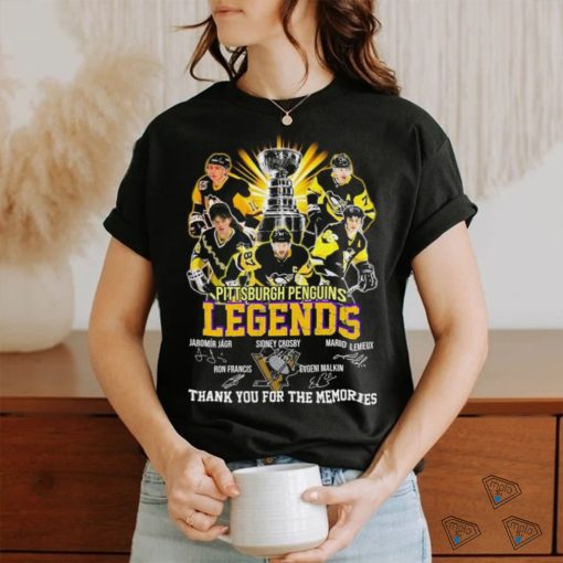 Pittsburgh Penguins Legends Players Thank You For The Memories Signatures Shirt