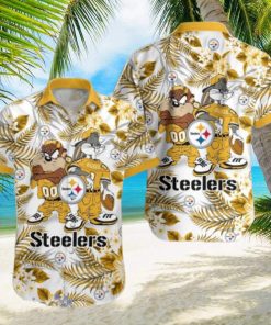 Pittsburgh Steelers Hawaiian Shirt Taz and Bugs For NFL Team