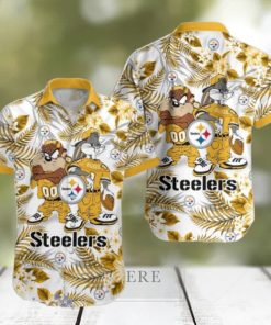 Pittsburgh Steelers Hawaiian Shirt Taz and Bugs For NFL Team