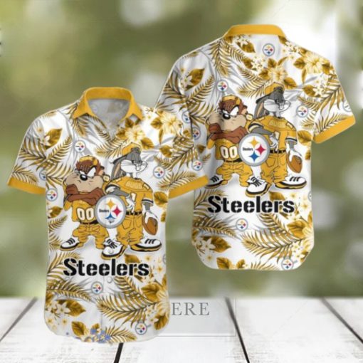 Pittsburgh Steelers Hawaiian Shirt Taz and Bugs For NFL Team