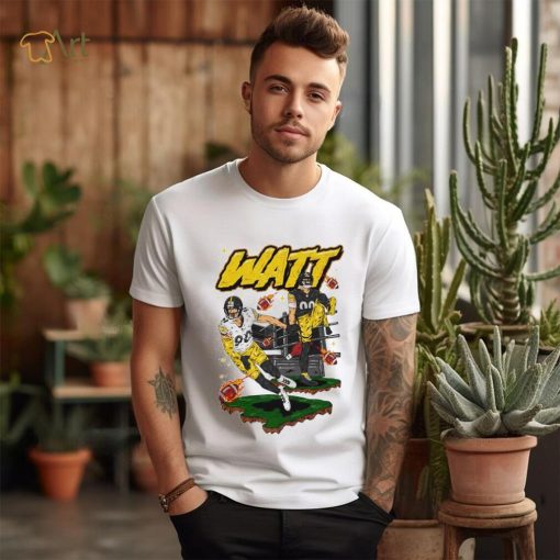 Pittsburgh Steelers TJ Watt fire football shirt