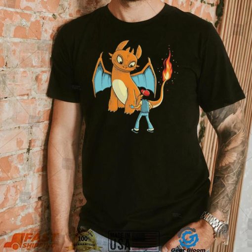 Pokemon Charizard X Night Fury how to train your monster shirt