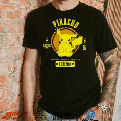 Pokemon Pikachu Pokédex data character shirt