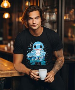 Pokemon Squirtle Wartortle and Blastoise water evolution painting shirt