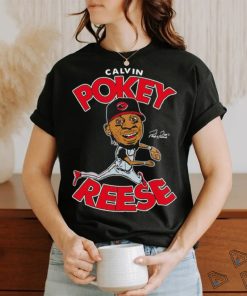 Pokey Reese cartoon hall of heroes signature shirt