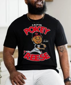 Pokey Reese cartoon hall of heroes signature shirt