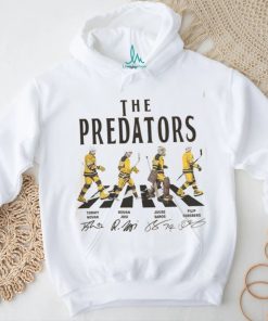 Predators Walking Abbey Road Signatures Ice Hockey Shirt