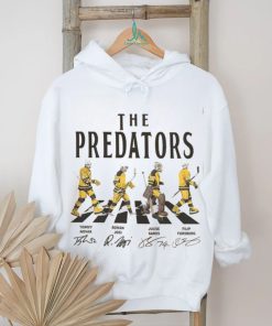 Predators Walking Abbey Road Signatures Ice Hockey Shirt