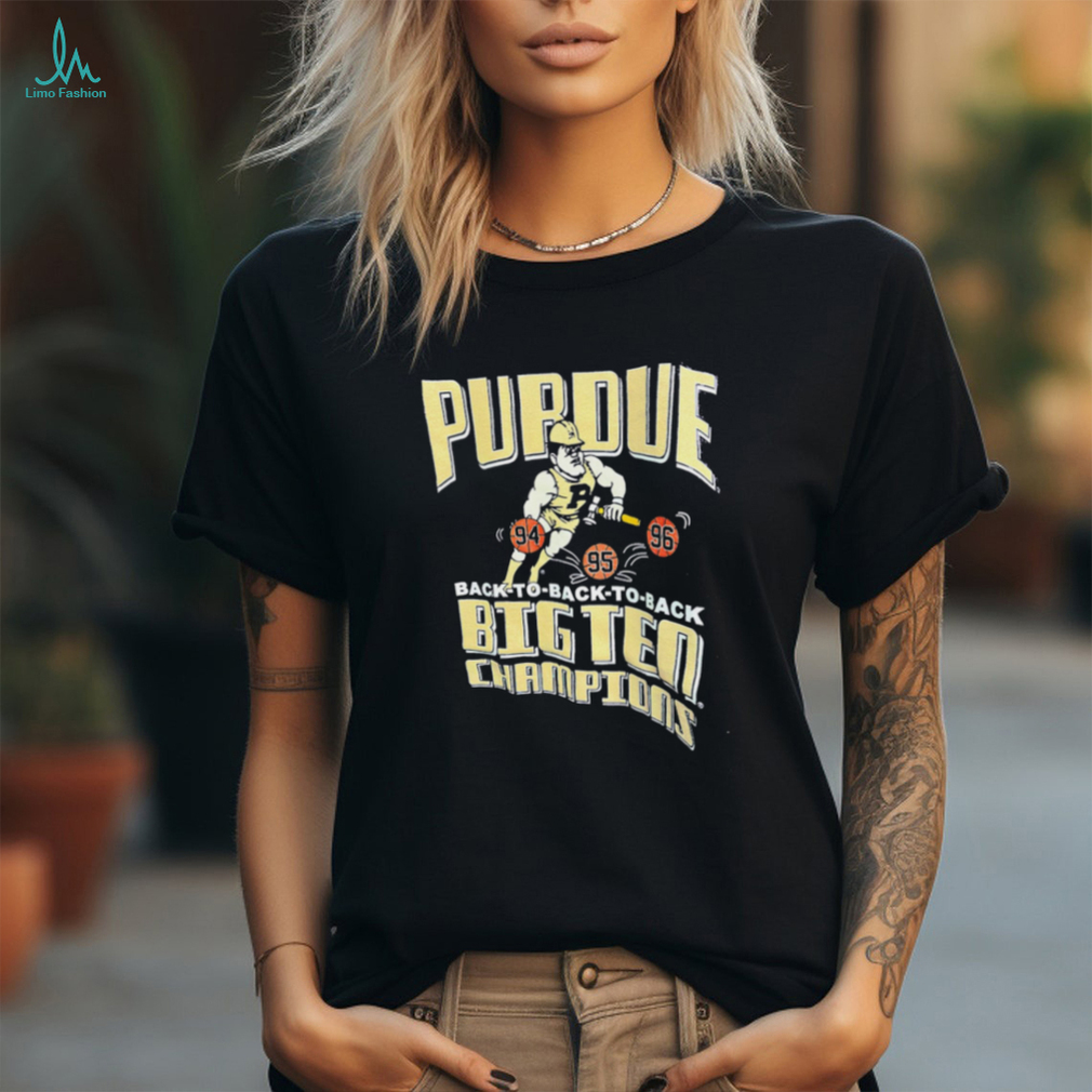Purdue Boilermakers Back to back to back Big Ten champions shirt Purdue Boilermakers Back to back to back Big Ten champions shirt