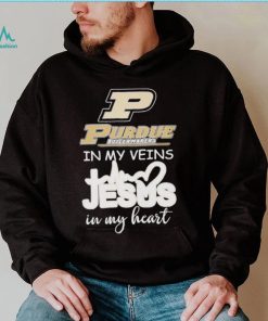 Purdue Boilermakers basketball in my veins Jesus in my heart shirt