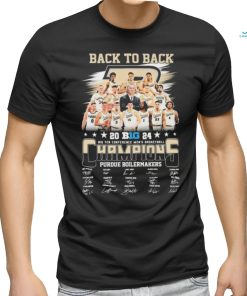 Purdue Men’s Basketball Back To Back 2024 Big Ten Conference Champions Signatures Shirt