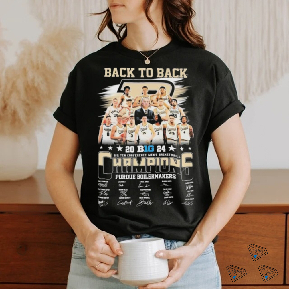 Purdue Men’s Basketball Back To Back 2024 Big Ten Conference Champions Signatures Shirt Purdue Men’s Basketball Back To Back 2024 Big Ten Conference Champions Signatures Shirt