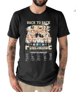 Purdue Men’s Basketball Back To Back 2024 Big Ten Conference Champions Signatures Shirt