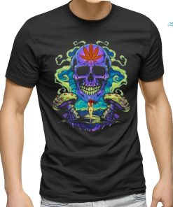Purple Cannabis Skull T shirt