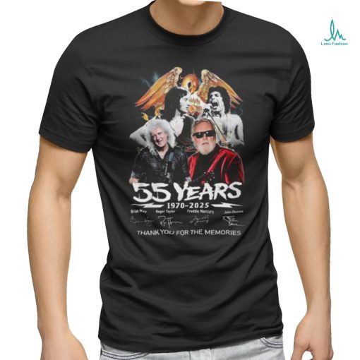 Queen Band 55 Years Of 1970 2025 Thank You For The Memories shirt