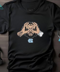 RJ Davis face North Carolina Tar Heels basketball graphic T shirt