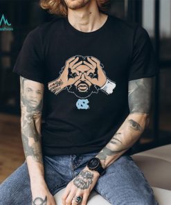 RJ Davis face North Carolina Tar Heels basketball graphic T shirt